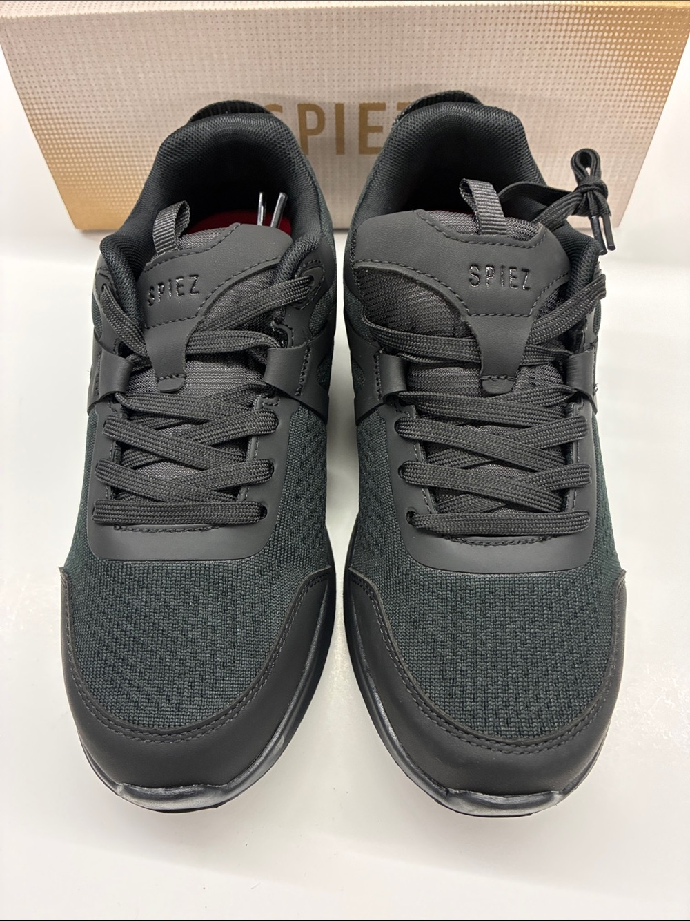 NEW SPIEZ Men's Black Performance Sneakers Size 7